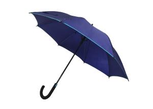 Quality Windproof Mens Windproof J Hook Umbrella Fiberglass Shaft Open Diameter 100-103cm wholesale