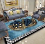 Crystal Velvet Full Paved Living Room Floor Mat Chinese Luxury Style