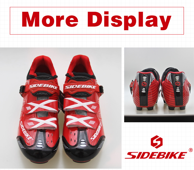 Auto Lock Waterproof Cycling Footwear Red And White Fit Wide Range Of Foot Shapes