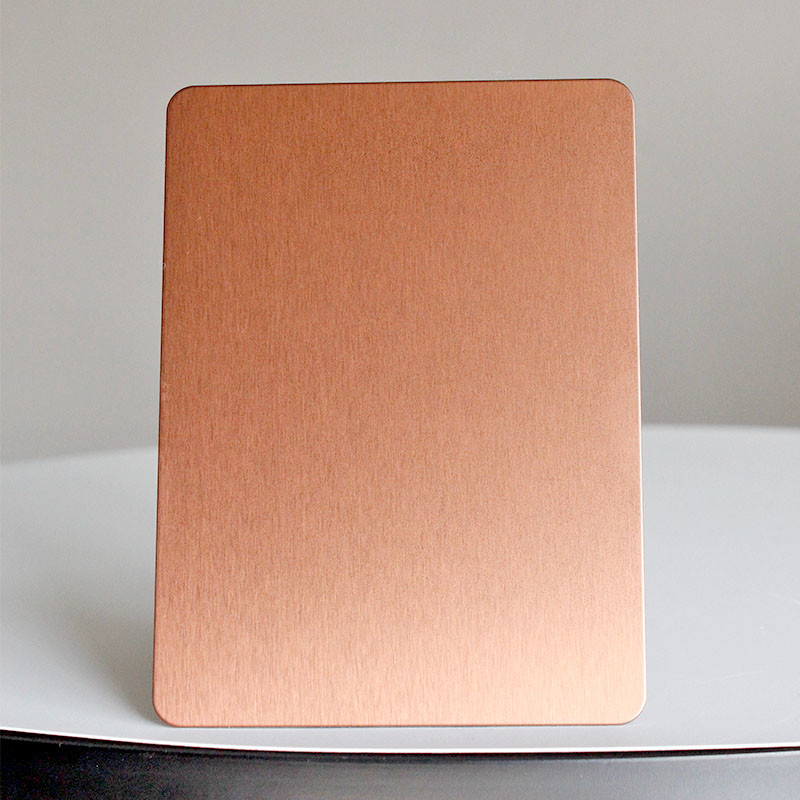 Custom Cut Stainless Steel Plate Brushed 4 Finish No.4 Stainless Steel Sheet Gold Plated