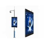 Outdoor Roadside Light Poles Displaying Full Color Led Signs Large Screen