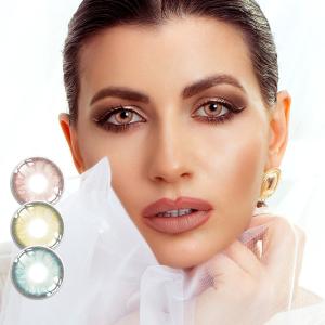 Quality Cosmetic Eye Gem Green Contact Lens Color Blends 8.5mm Odm wholesale