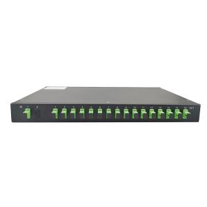 Quality 1x16 1U Rack Mount Fiber Optic PLC Splitter For Telecommunication wholesale