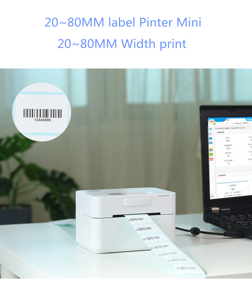 Thermal Barcode Label Printer With Label Holder– Compatible with Amazon Ebay Etsy Shopify 4×6 Shipping Label Printer