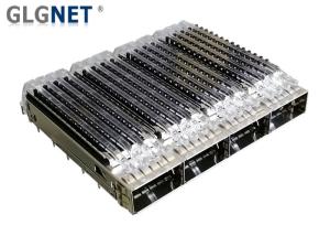 Quality SFP Solutions Copper Alloy Ganged Qsfp28 Cage Four Ports wholesale