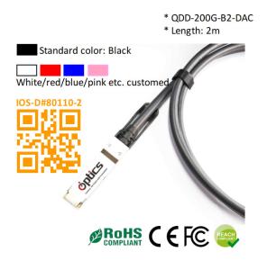 Quality 200G QSFPDD To 2x100G QSFP28 Breakout DAC Direct Attach Cable 2M Qsfp Dd Breakout Cable wholesale