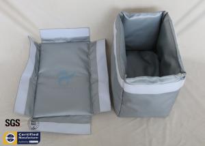 Quality Insulation Jacket 250℃ Grey Fiberglass Fabric Removable Blanket wholesale