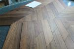 Width 90mm Natural Walnut Chevron Engineered wood flooring 510x90x10/4MM, AB
