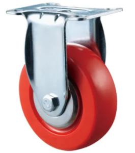 Quality Red Caster PU Wheels For Trolley wholesale