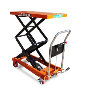 Quality 1760lbs 300kg 500kg 1000kg Manual Crank Hydraulic Double Scissor Lift Table wholesale