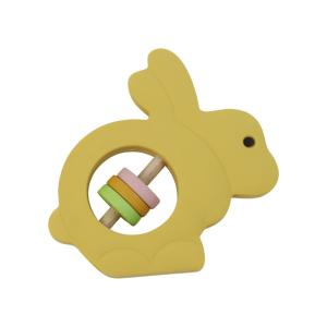 Quality Eco Friendly Silicone Baby Toys Rattle Rabbit Shape For Toddler wholesale