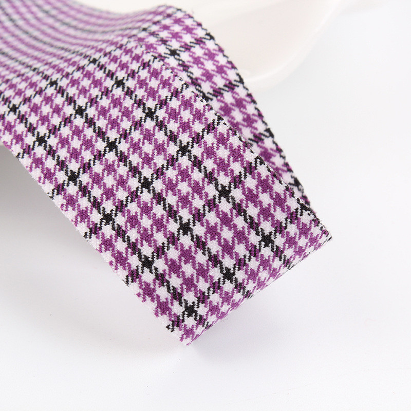 Polyester Red Houndstooth Ribbon 10mm-40mm Satin Poly Ribbon