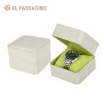Customized Logo Matte Black Men Woman Watch Set Packaging Box , Kraft Paper Gift