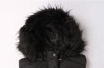 Black Ladies Longline Padded Gilet Fur Lining 100% Polyester