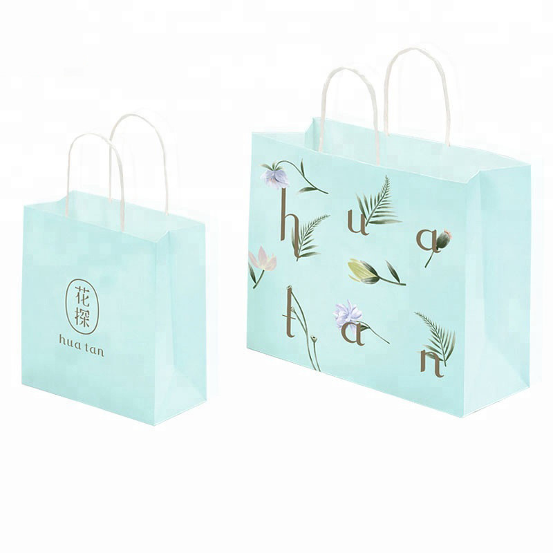 OEM ODM Rope Handle Gift Bags Paper Biodegradable Treat Bags With Handles