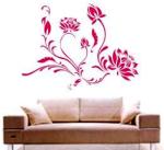 Attractive PVC Decoration Lotus Wall Flower Stickers F051