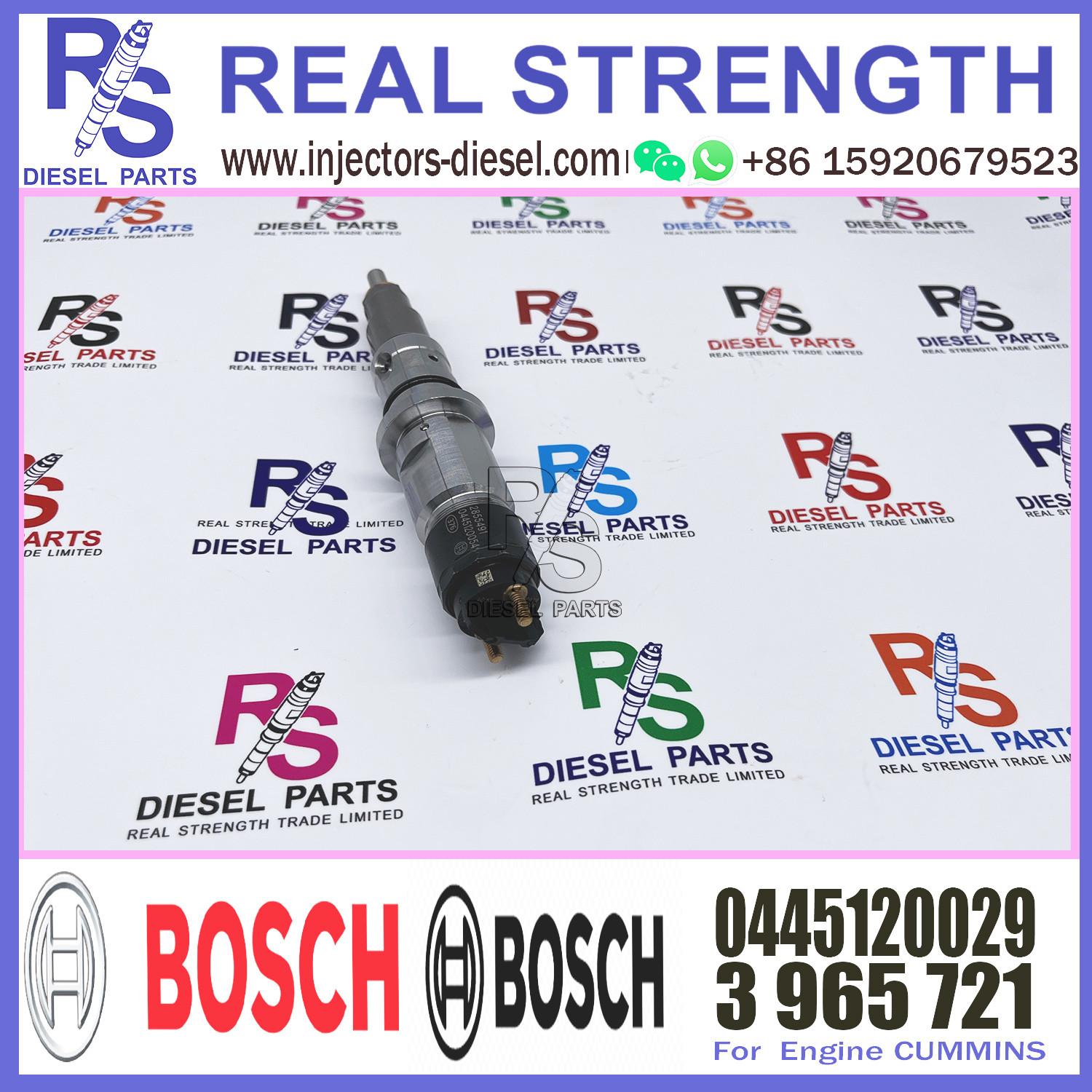 Good price and high quality injector 3973060 0445120029 for Cummins QSC8.3 QSL9 ENGINE