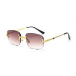 Metal Square Frameless Sunglasses UV400 Punk Personality Street Photography