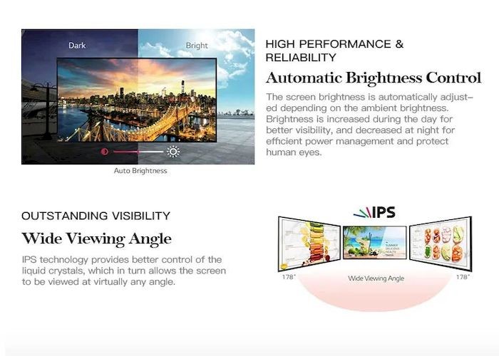 Outdoor Digital Signage Wall Mounted Advertising Player Waterproof IP55 IP65 IP66