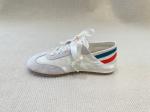 Women comfort and flat sneakers with color bar and lace up running shoes