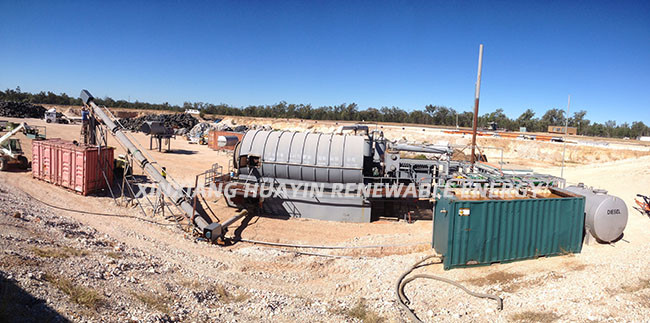 Non Catalytic Plastic Oil Tyre Pyrolysis Plant 1-15 Ton