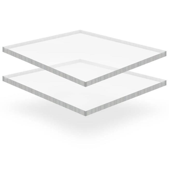 2-120mm Clear Frosted Acrylic Sheet Cut To Size Iridescent Fluorescent Plastic Sheet