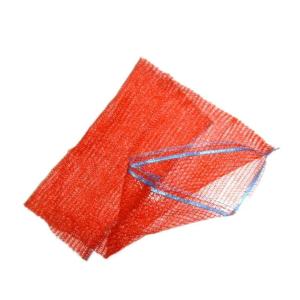 Quality 50kg Net Bags For Vegetables Bottom Sewing Red Raschel Leno Bag For Onions And Fruits wholesale