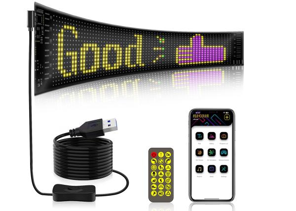16*64 Flexible LED Screen Outdoor Display Waterproof Panel Car Window LED Soft
