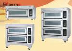 Pizza Oven Bakery One Deck Three Trays Electric Oven For Commercial Kitchen