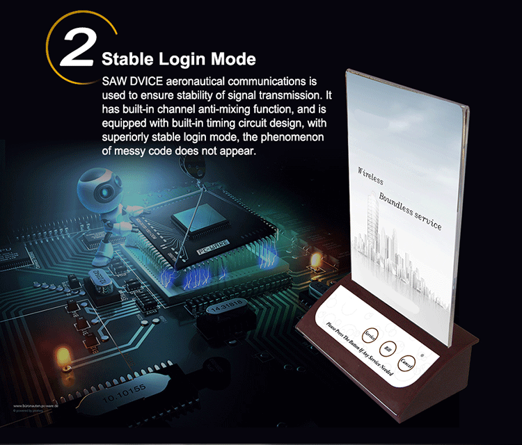 cheapest restaurant waiter calling system with 10pcs of wireless call button and 1 pcs number display