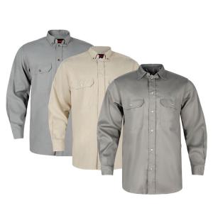 Cotton Flame-Resistant Fabric Shirt Fireproof Arc-Resistant Shirt  American Style Flame-Resistant Workwear