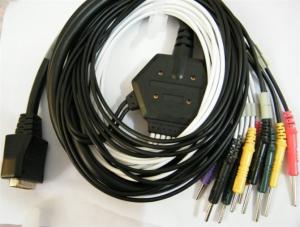 Quality Professional EKG Wires Medical Cables TPU Material Red Cap With Screw wholesale