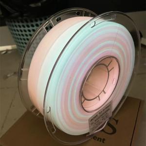 Quality Strong Resilience 3D Printing Filament Glow Rainbow Filament PLA 1.75mm wholesale