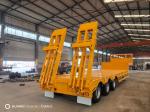 60 80 100 Tons Lowboy Flatbed Lowbed Gooseneck Truck Semi Trailer With Steel