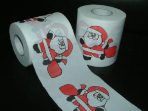 Quality Christmas theme santa printed bathroom tissue wholesale