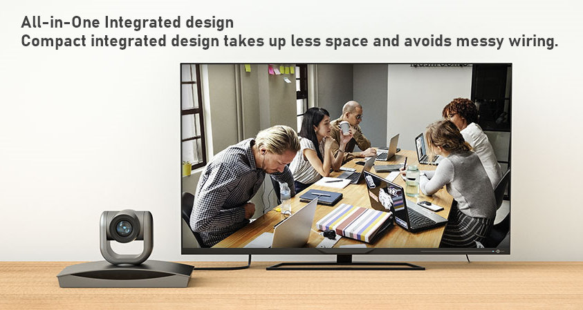 Windows All-in-one Video Conference Endpoint with 1080p PTZ Camera and 10X Optical Zoom WIN10 / WIN7 / Linux