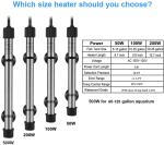 Saltwater Automatic Hygger Aquarium Heater 100W