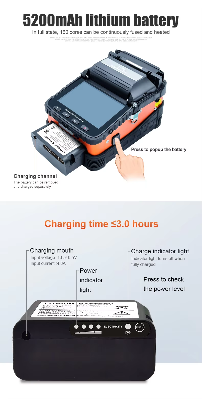 AI-5 4 ​​motors fiber optic fusion splicer automatic fusion splicer fiber optic fusion splicer