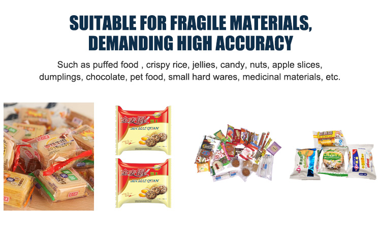 Using Large Touch Screen Panel Spageti Gum High Speed Candy Packing Machine For Food Packing