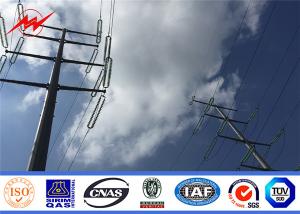 Quality 75ft 80ft Flange Steel Utility Pole / High Voltage Lattice Steel Towers Overhead wholesale