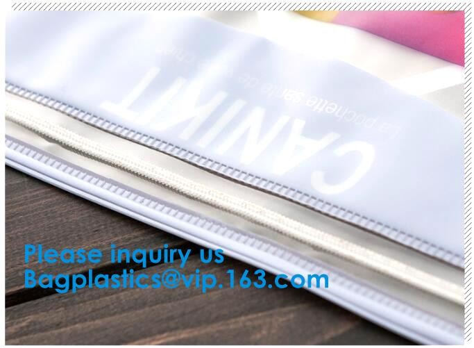 ECO Zipper Lock Slider Bag/Resealable PVC Slider Zip Poly Bag,Databundles Packing Bag,Transparent Plastic Zipper Bag Pou
