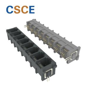 China 8 Ports Female RJ11 Modular Connector 6 Pin 6 Contact For Telephone Device on sale