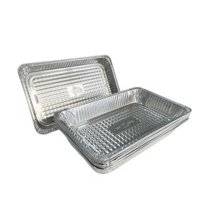Quality Environmental Friendly 525x325mm Aluminum Foil BBQ Grill Pan for Outdoor Cooking wholesale