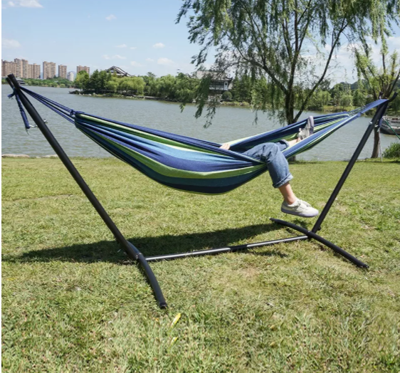 Non-woven Fabric Canvas Hammock Bed Folding Double Hanging Nylon for Outdoor Hiking