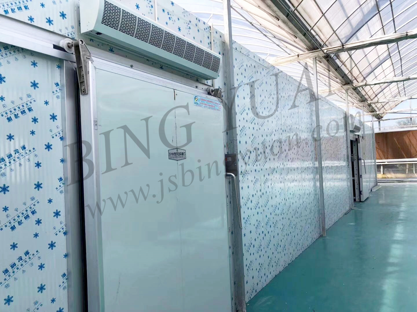R404A 150mm Solar Power Containerized Cold Room , Ice Storage Cold Room