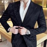 Custom Logo Men's Leather Suit Jacket in Peaked Style for Casual and Formal Wear