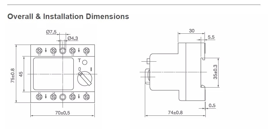 32A 40A 63A 100A 2 Pole Rccb Residual Current Circuit Breaker