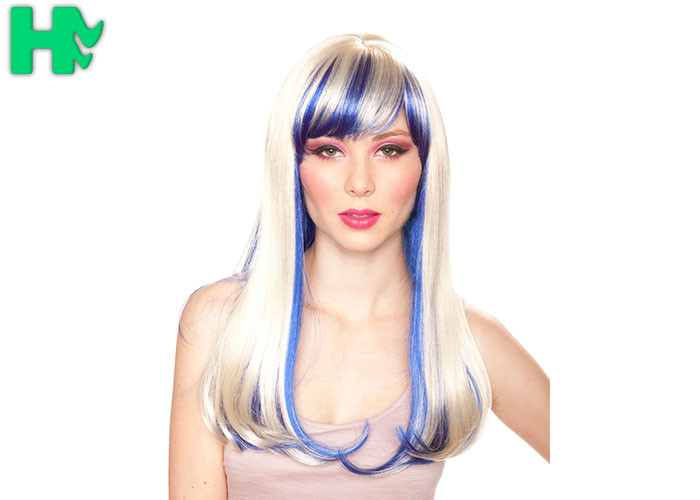 Machine Made Sexy Pretty Natural Wave Non Weft Synthetic Hair Wigs For Cosplay