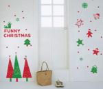 The Classic PVC Removable Christmas Wall Decoration Flower Stickers F194