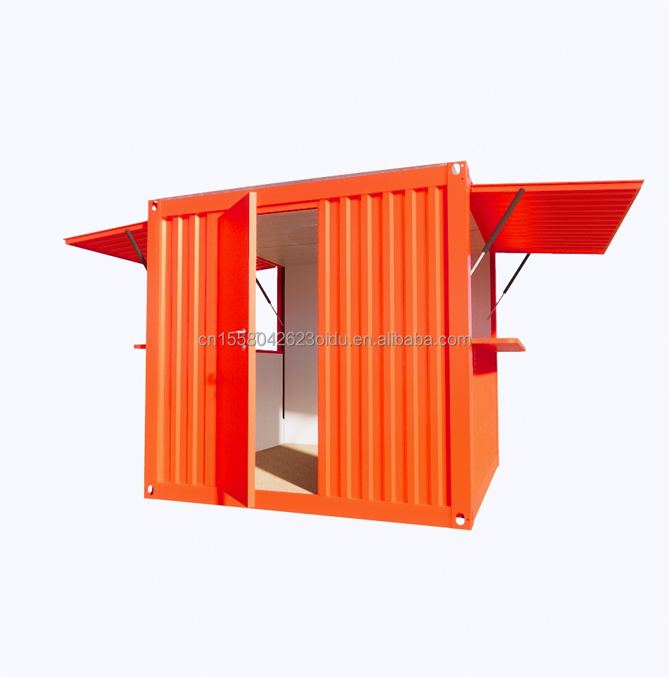 Modern Design Sandwich Panel Flat Pack Container Mobile Modular Shipping Corrugated House for Coffee Shop or Container Bar